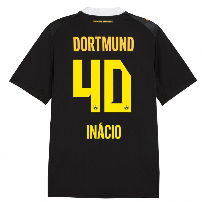 Danxen Hombre Camiseta Samuele Inácio #40 Negro Rojo Amarillo 2ª Equipación 2026/27 La Camisa México