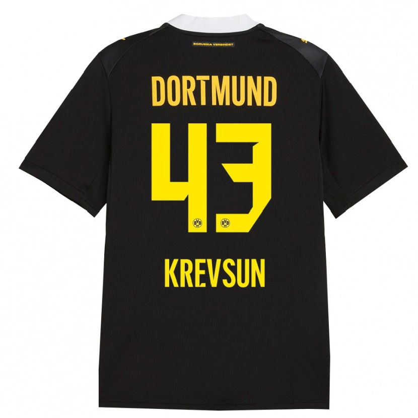 Danxen Hombre Camiseta Danylo Krevsun #43 Negro Rojo Amarillo 2ª Equipación 2026/27 La Camisa México