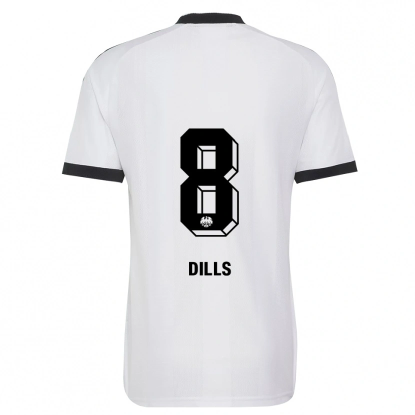 Danxen Hombre Camiseta Marvin Dills #8 Blanco Negro 2ª Equipación 2026/27 La Camisa México