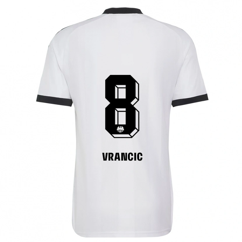 Danxen Hombre Camiseta Mario Vrancic #8 Blanco Negro 2ª Equipación 2026/27 La Camisa México