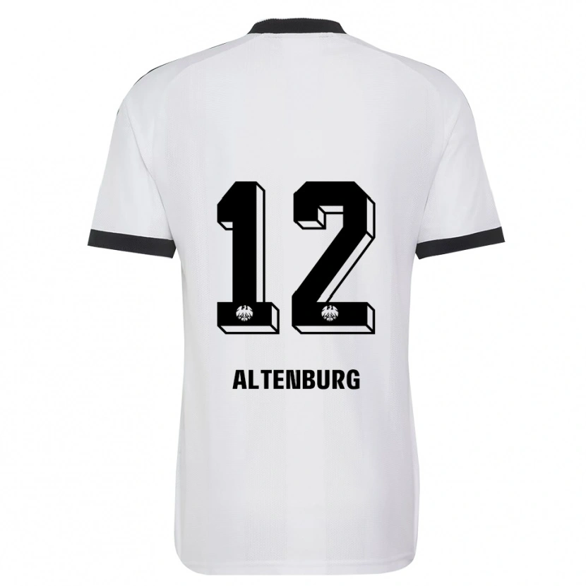 Danxen Hombre Camiseta Lina Altenburg #12 Blanco Negro 2ª Equipación 2026/27 La Camisa México