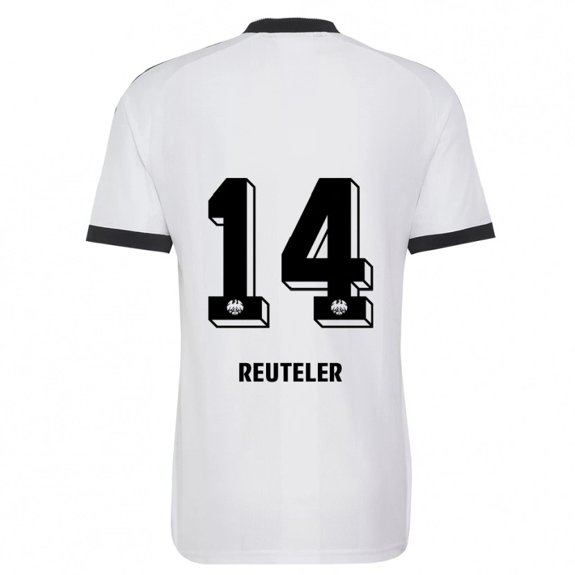 Danxen Hombre Camiseta Geraldine Reuteler #14 Blanco Negro 2ª Equipación 2026/27 La Camisa México