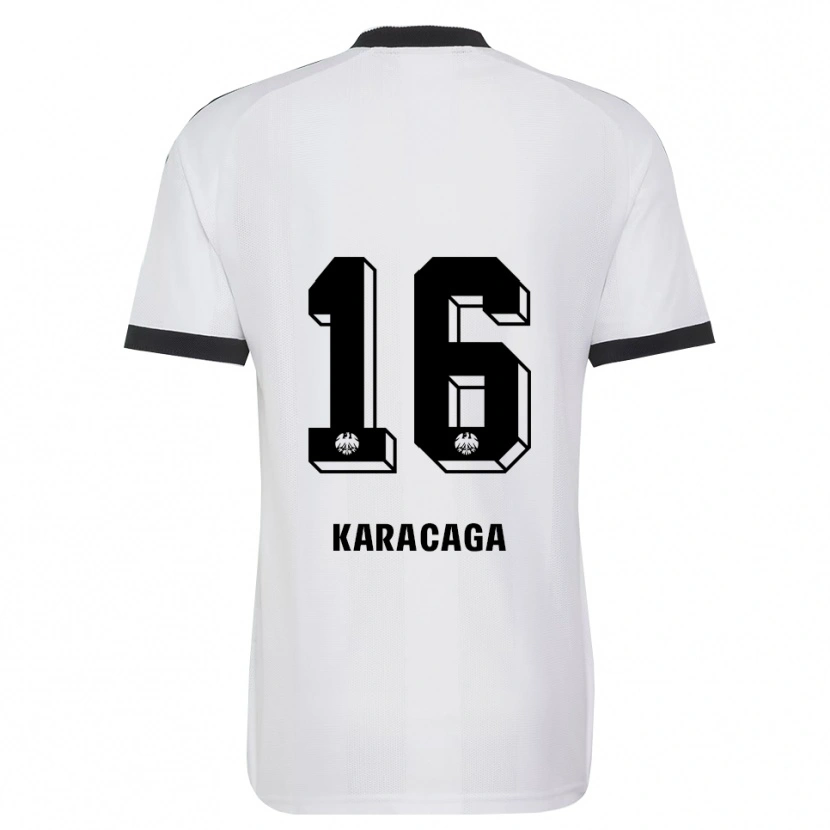 Danxen Hombre Camiseta Tom Karacaga #16 Blanco Negro 2ª Equipación 2026/27 La Camisa México
