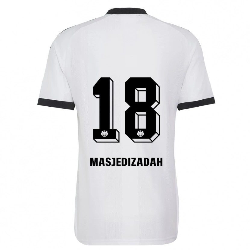 Danxen Hombre Camiseta Abolfazl Masjedizadah #18 Blanco Negro 2ª Equipación 2026/27 La Camisa México