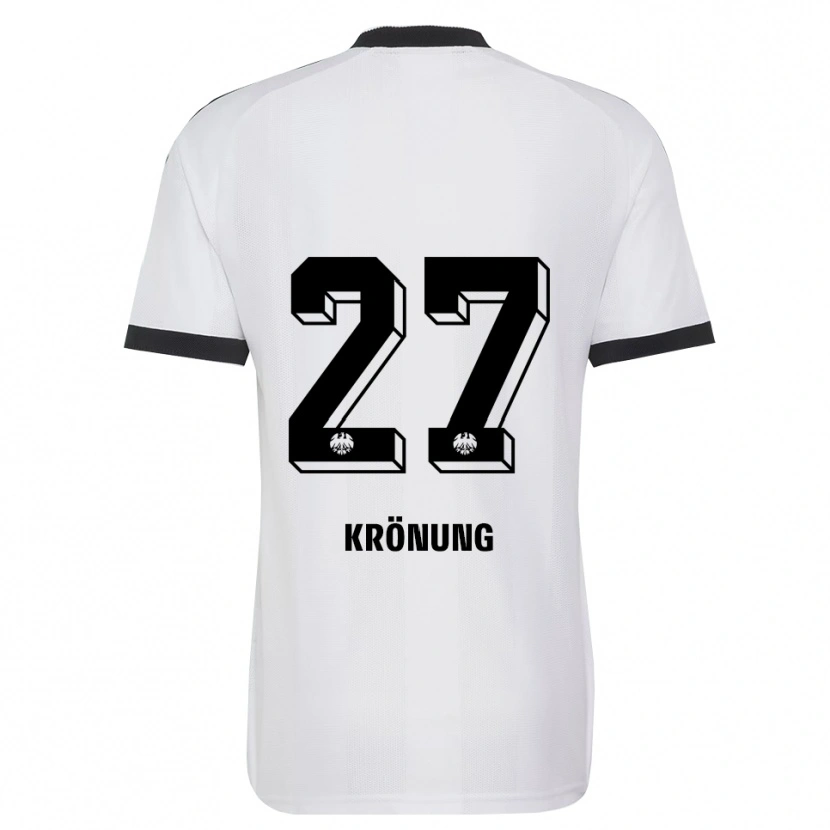 Danxen Hombre Camiseta Marlon Krönung #27 Blanco Negro 2ª Equipación 2026/27 La Camisa México