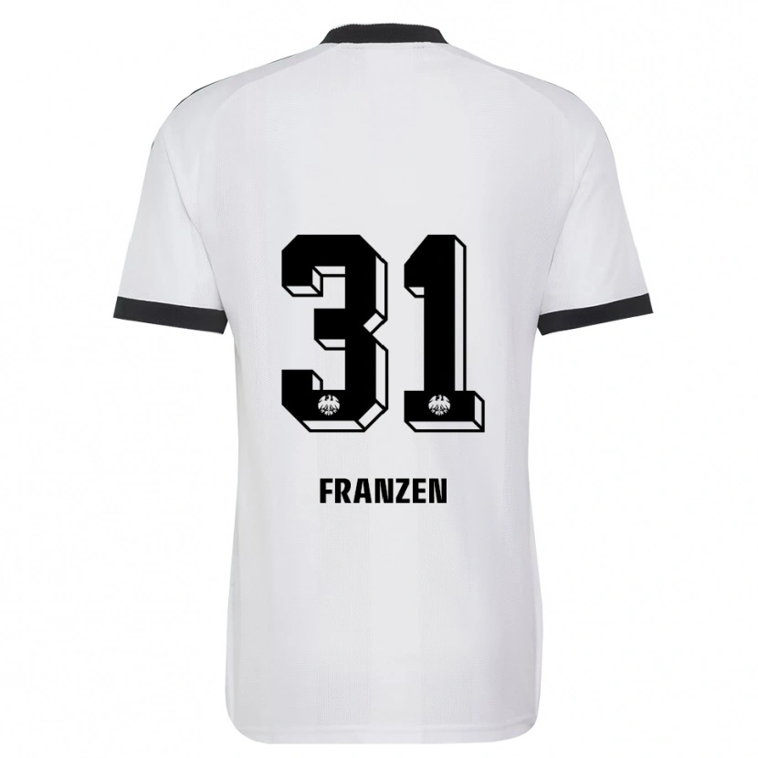 Danxen Hombre Camiseta Marlon Franzen #31 Blanco Negro 2ª Equipación 2026/27 La Camisa México