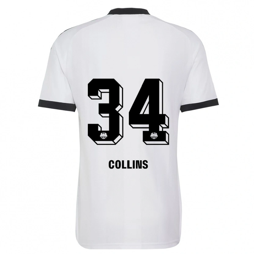 Danxen Hombre Camiseta Nnamdi Collins #34 Blanco Negro 2ª Equipación 2026/27 La Camisa México