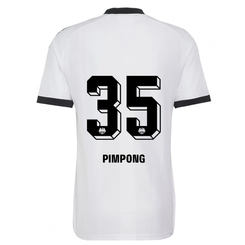 Danxen Hombre Camiseta Malik Pimpong #35 Blanco Negro 2ª Equipación 2026/27 La Camisa México