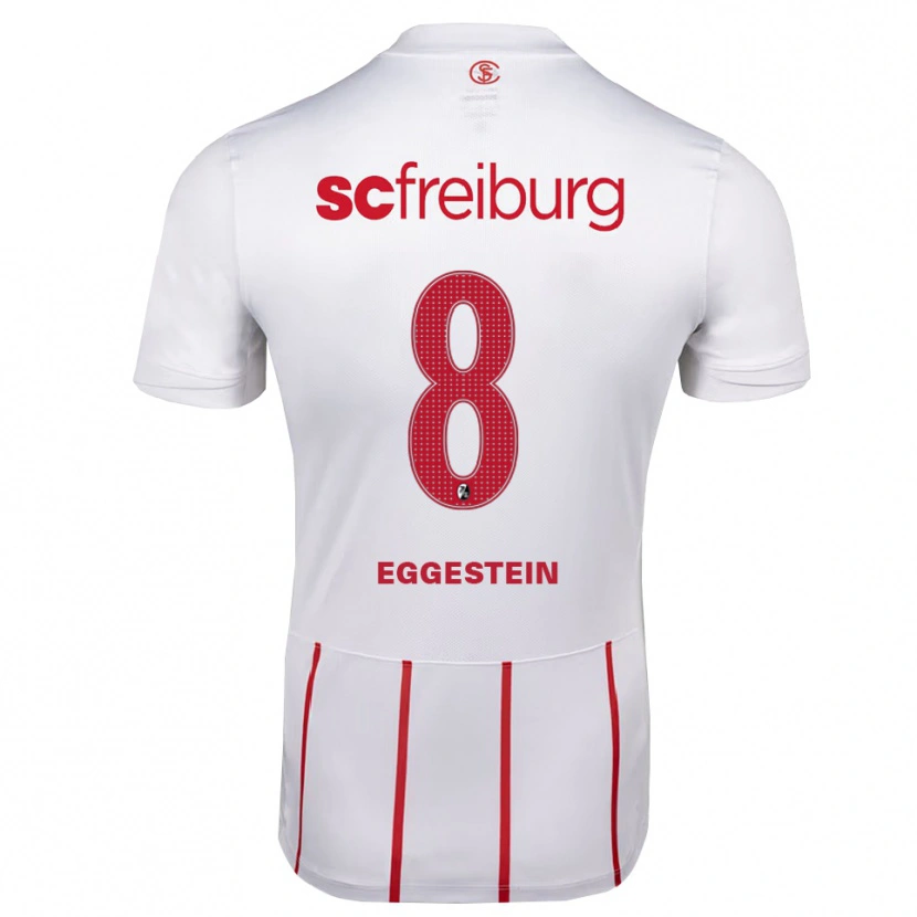 Danxen Hombre Camiseta Maximilian Eggestein #8 Blanco Rojo Amarillo 2ª Equipación 2026/27 La Camisa México