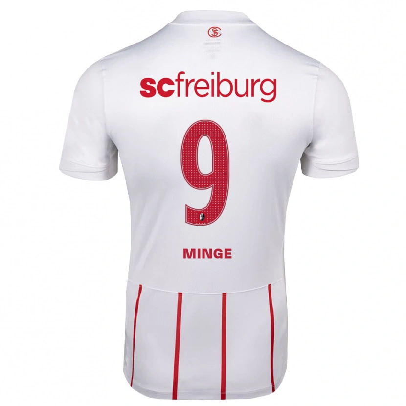 Danxen Hombre Camiseta Janina Minge #9 Blanco Rojo Amarillo 2ª Equipación 2026/27 La Camisa México
