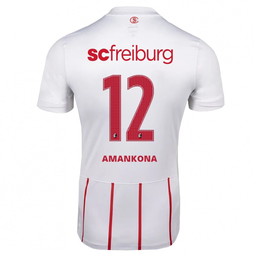 Danxen Hombre Camiseta Alvar Amankona #12 Blanco Rojo Amarillo 2ª Equipación 2026/27 La Camisa México