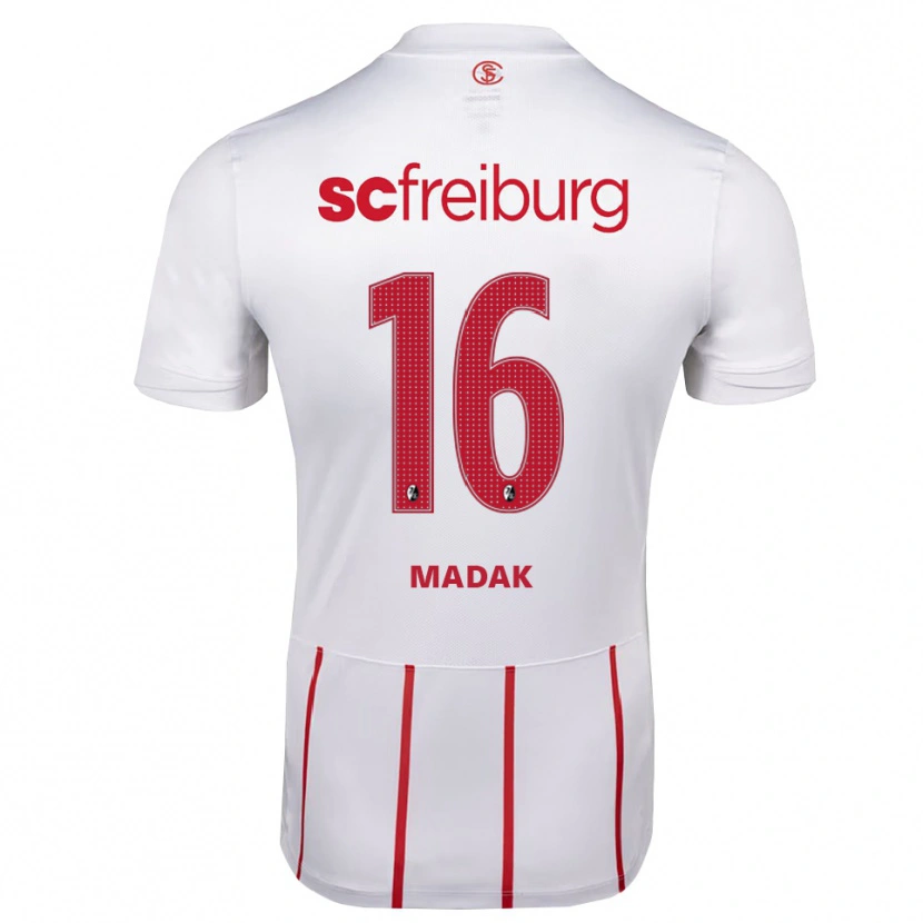 Danxen Hombre Camiseta Mahir Madak #16 Blanco Rojo Amarillo 2ª Equipación 2026/27 La Camisa México