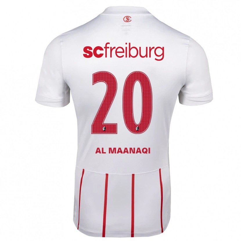 Danxen Hombre Camiseta Jawad Al Maanaqi #20 Blanco Rojo Amarillo 2ª Equipación 2026/27 La Camisa México
