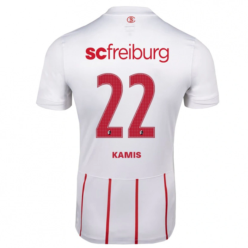 Danxen Hombre Camiseta Marcel Kamis #22 Blanco Rojo Amarillo 2ª Equipación 2026/27 La Camisa México