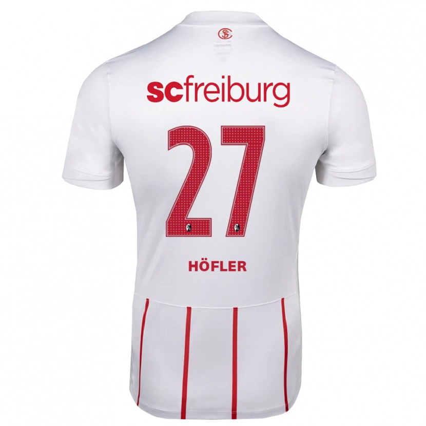 Danxen Hombre Camiseta Nicolas Höfler #27 Blanco Rojo Amarillo 2ª Equipación 2026/27 La Camisa México