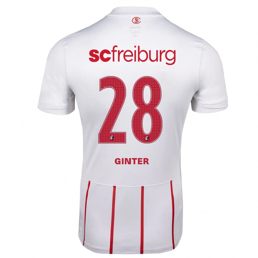 Danxen Hombre Camiseta Matthias Ginter #28 Blanco Rojo Amarillo 2ª Equipación 2026/27 La Camisa México