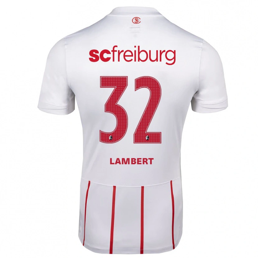 Danxen Hombre Camiseta Gabrielle Lambert #32 Blanco Rojo Amarillo 2ª Equipación 2026/27 La Camisa México