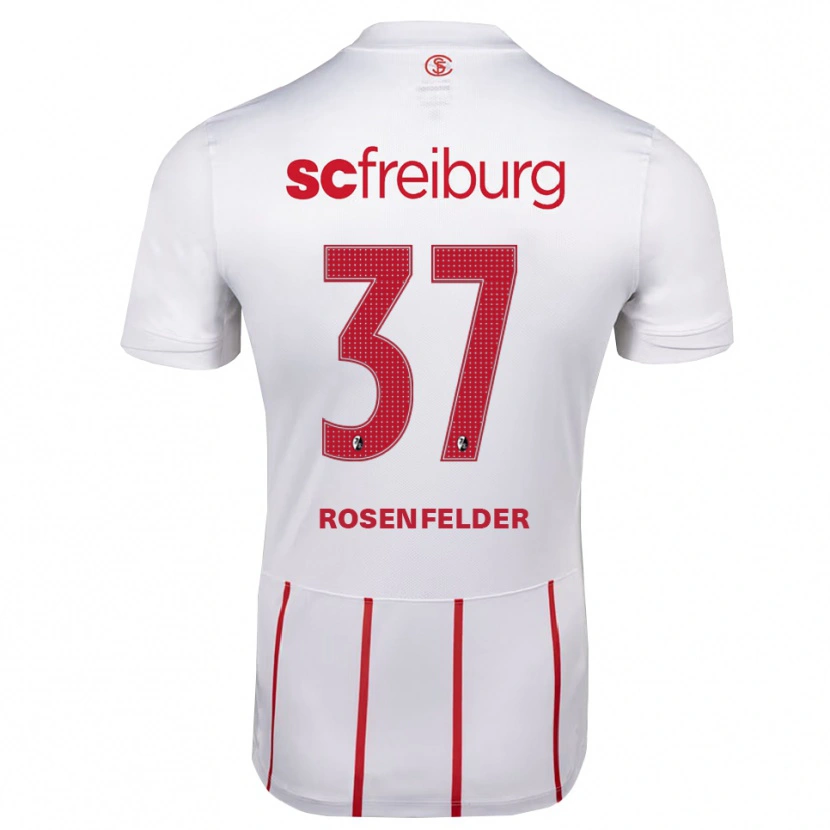 Danxen Hombre Camiseta Max Rosenfelder #37 Blanco Rojo Amarillo 2ª Equipación 2026/27 La Camisa México