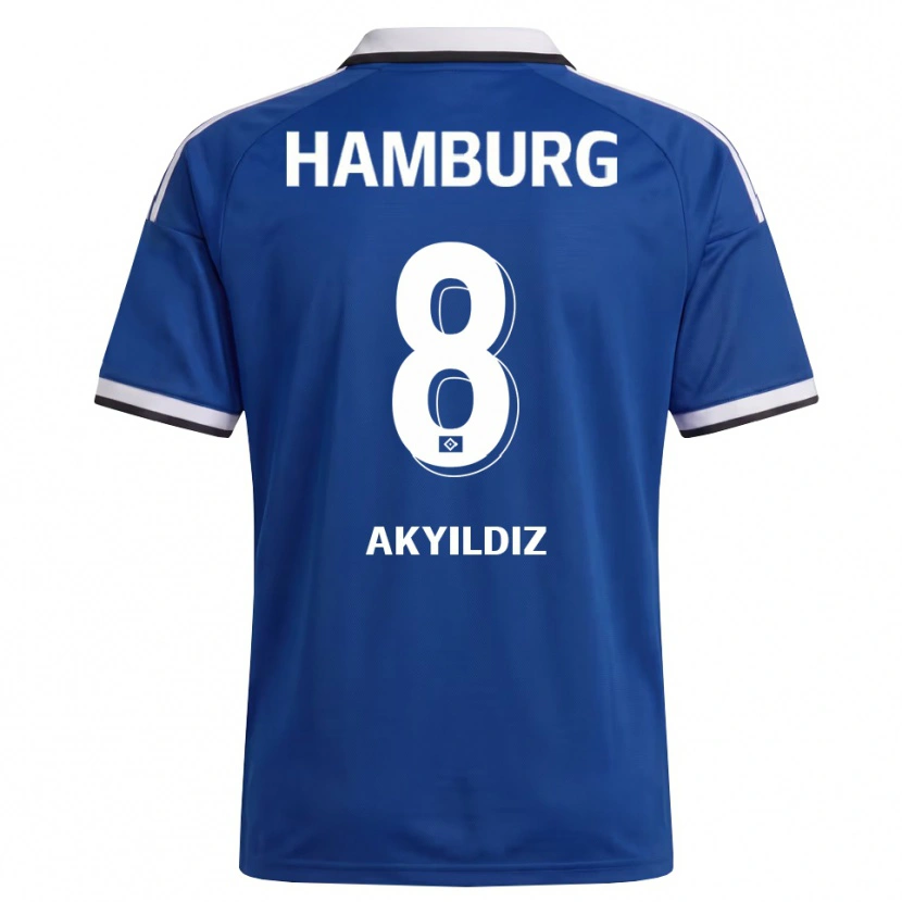 Danxen Hombre Camiseta Liam Akyildiz #8 Blanco Azul 2ª Equipación 2026/27 La Camisa México