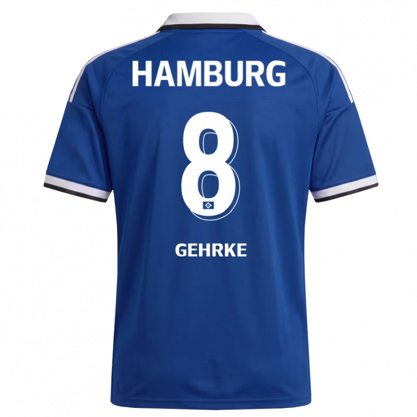 Danxen Hombre Camiseta Stefan Gehrke #8 Blanco Azul 2ª Equipación 2026/27 La Camisa México