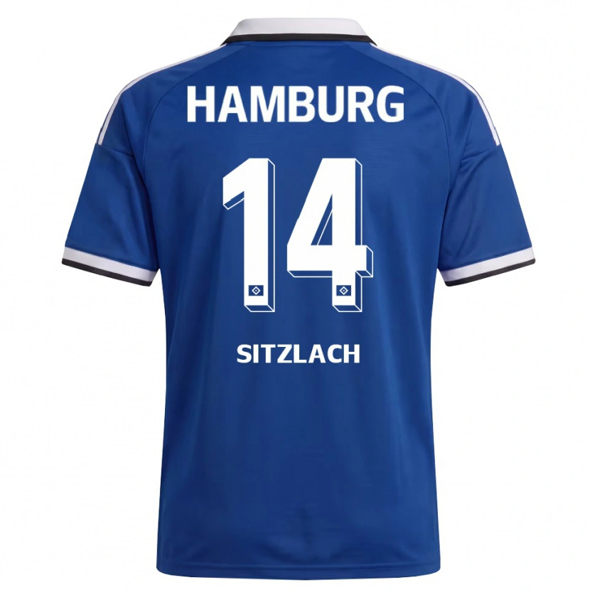 Danxen Hombre Camiseta Robin Sitzlach #14 Blanco Azul 2ª Equipación 2026/27 La Camisa México