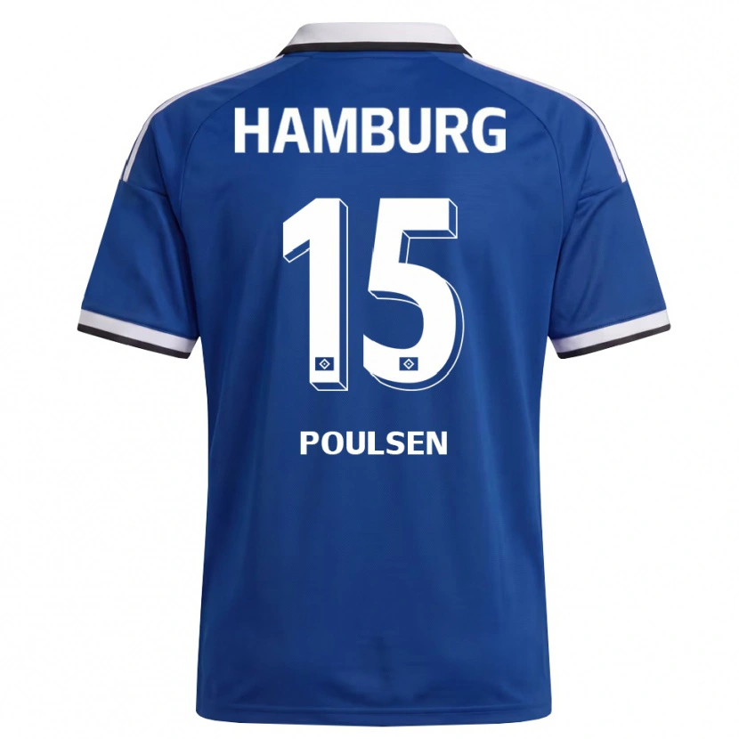 Danxen Hombre Camiseta Yussuf Poulsen #15 Blanco Azul 2ª Equipación 2026/27 La Camisa México