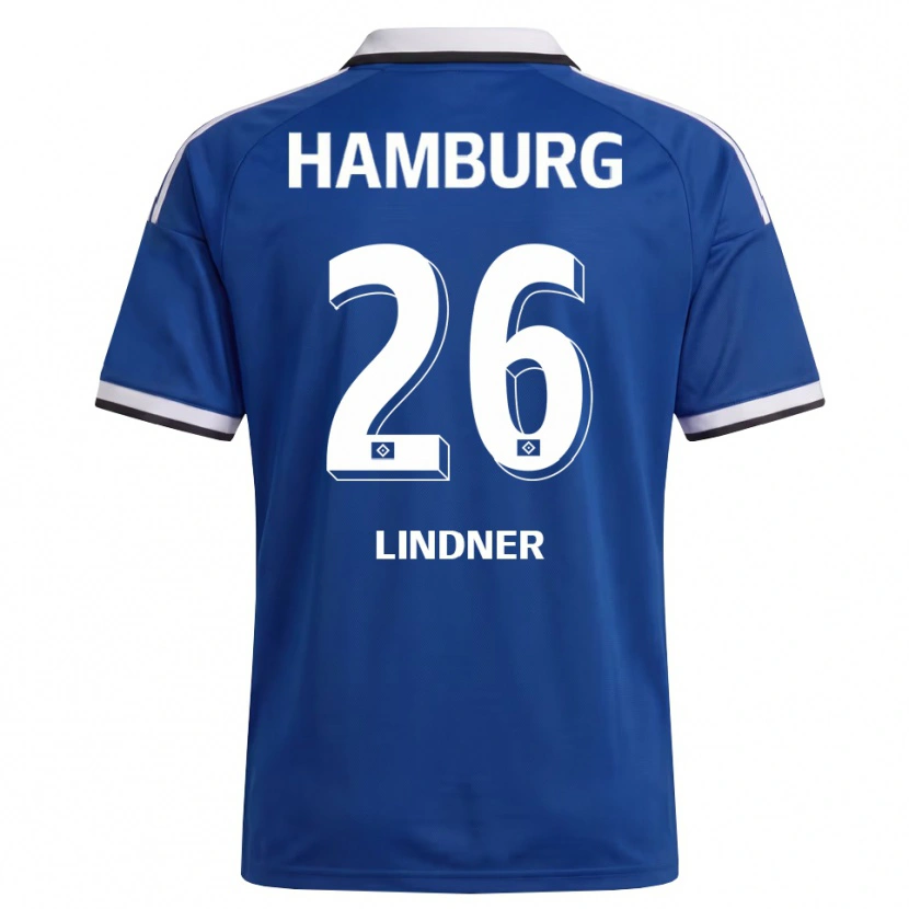 Danxen Hombre Camiseta Mick Lindner #26 Blanco Azul 2ª Equipación 2026/27 La Camisa México