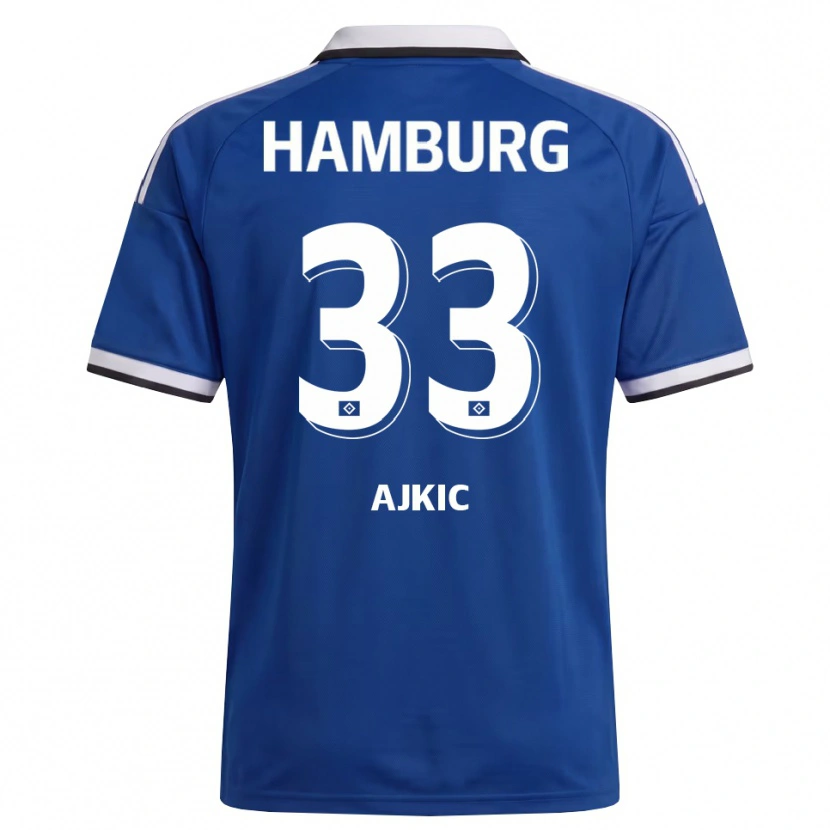 Danxen Hombre Camiseta Selim Ajkic #33 Blanco Azul 2ª Equipación 2026/27 La Camisa México