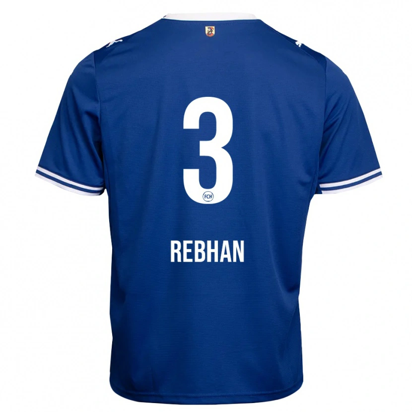 Danxen Hombre Camiseta Emma Rebhan #3 Azul Real Blanco 2ª Equipación 2026/27 La Camisa México