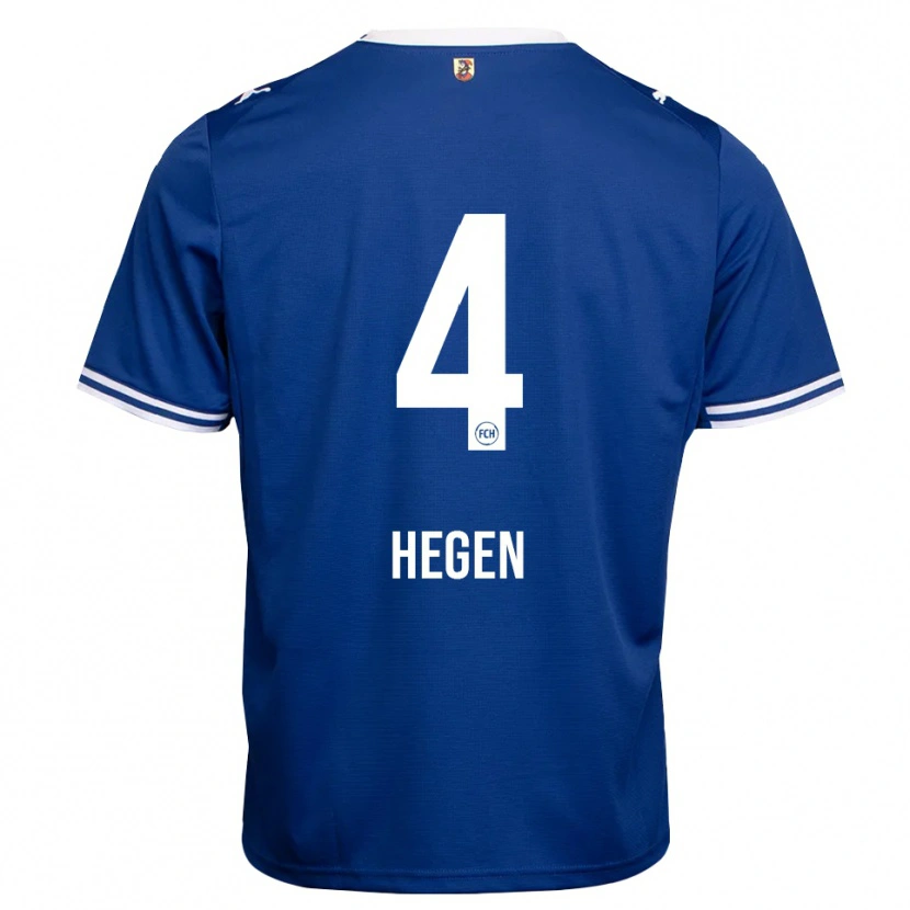Danxen Hombre Camiseta Robin Hegen #4 Azul Real Blanco 2ª Equipación 2026/27 La Camisa México