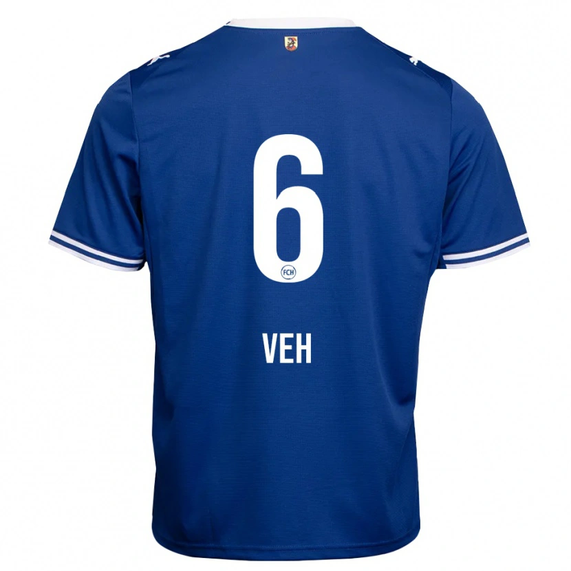 Danxen Hombre Camiseta Lucas Veh #6 Azul Real Blanco 2ª Equipación 2026/27 La Camisa México