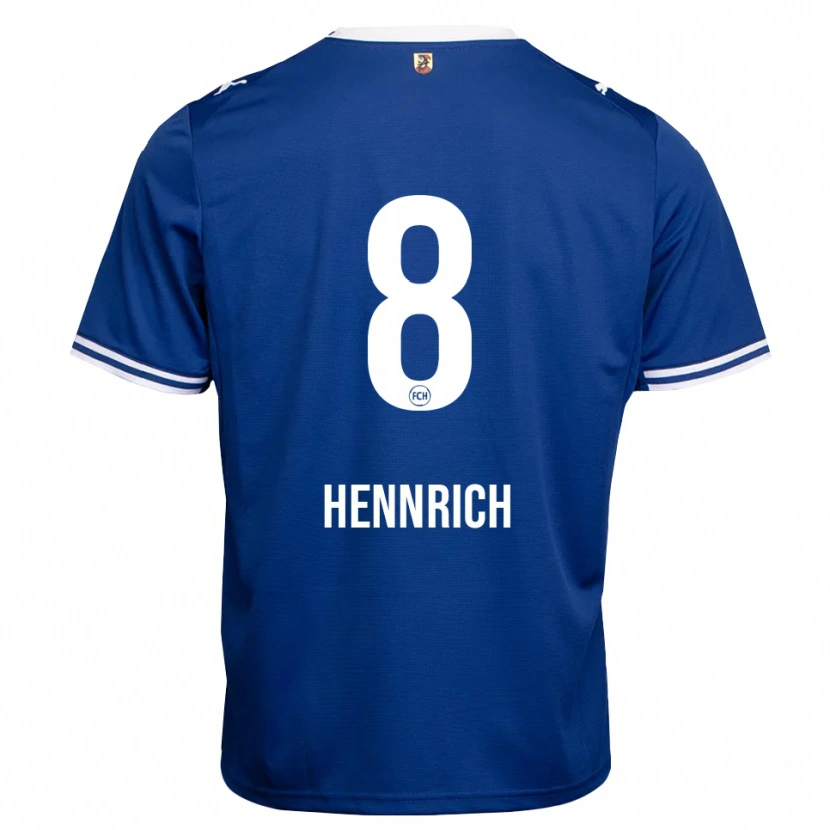 Danxen Hombre Camiseta Paul Hennrich #8 Azul Real Blanco 2ª Equipación 2026/27 La Camisa México