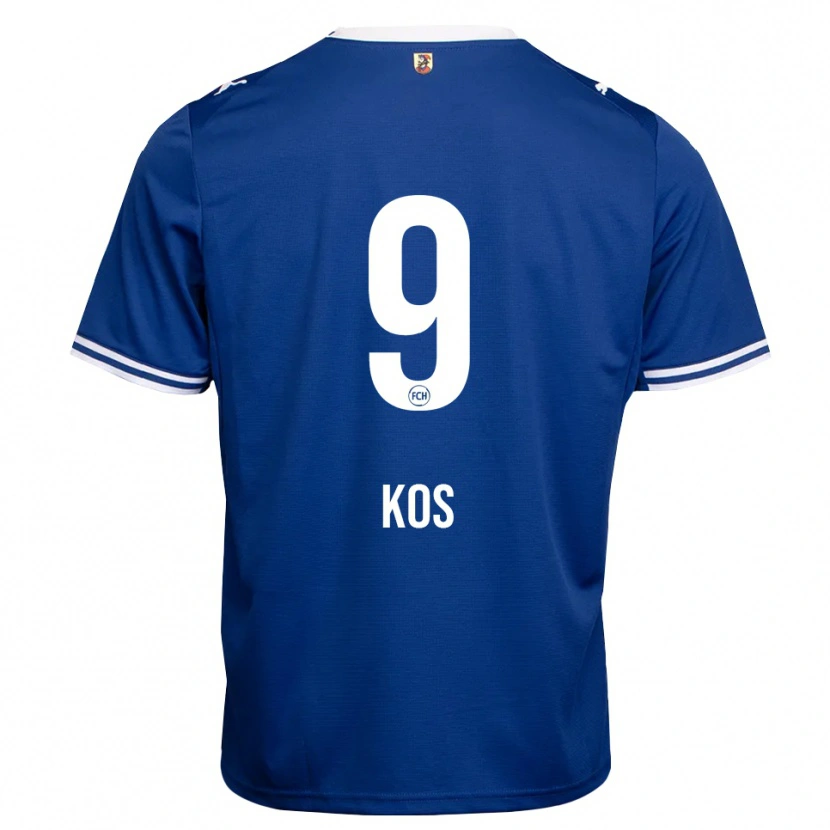 Danxen Hombre Camiseta Maximilian Kos #9 Azul Real Blanco 2ª Equipación 2026/27 La Camisa México