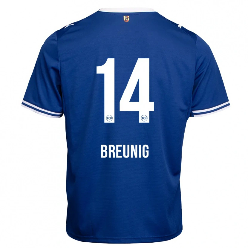 Danxen Hombre Camiseta Maximilian Breunig #14 Azul Real Blanco 2ª Equipación 2026/27 La Camisa México