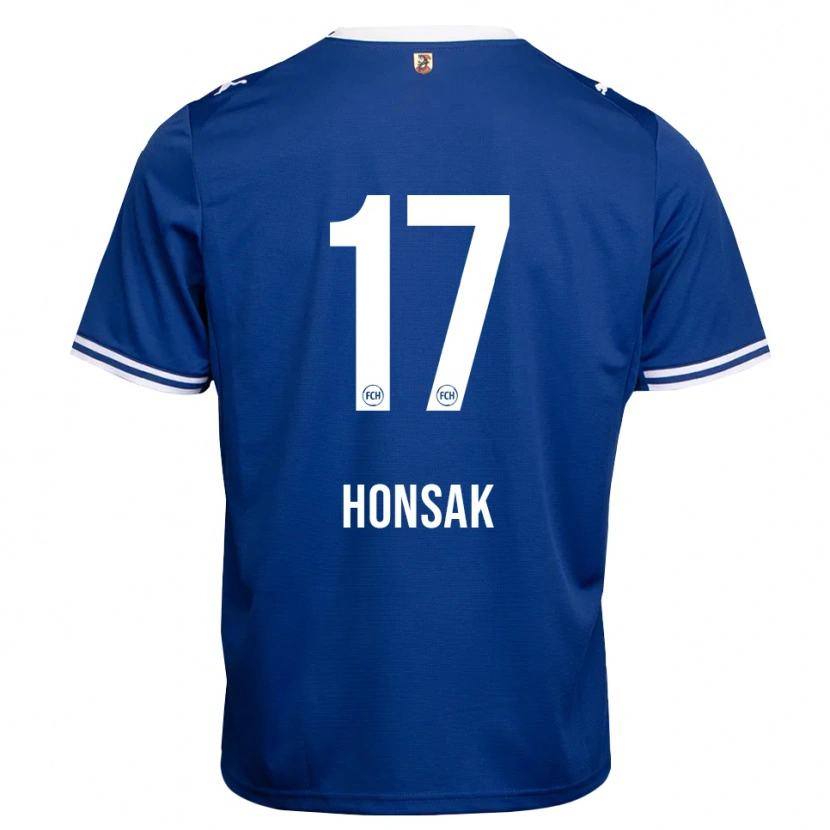 Danxen Hombre Camiseta Mathias Honsak #17 Azul Real Blanco 2ª Equipación 2026/27 La Camisa México