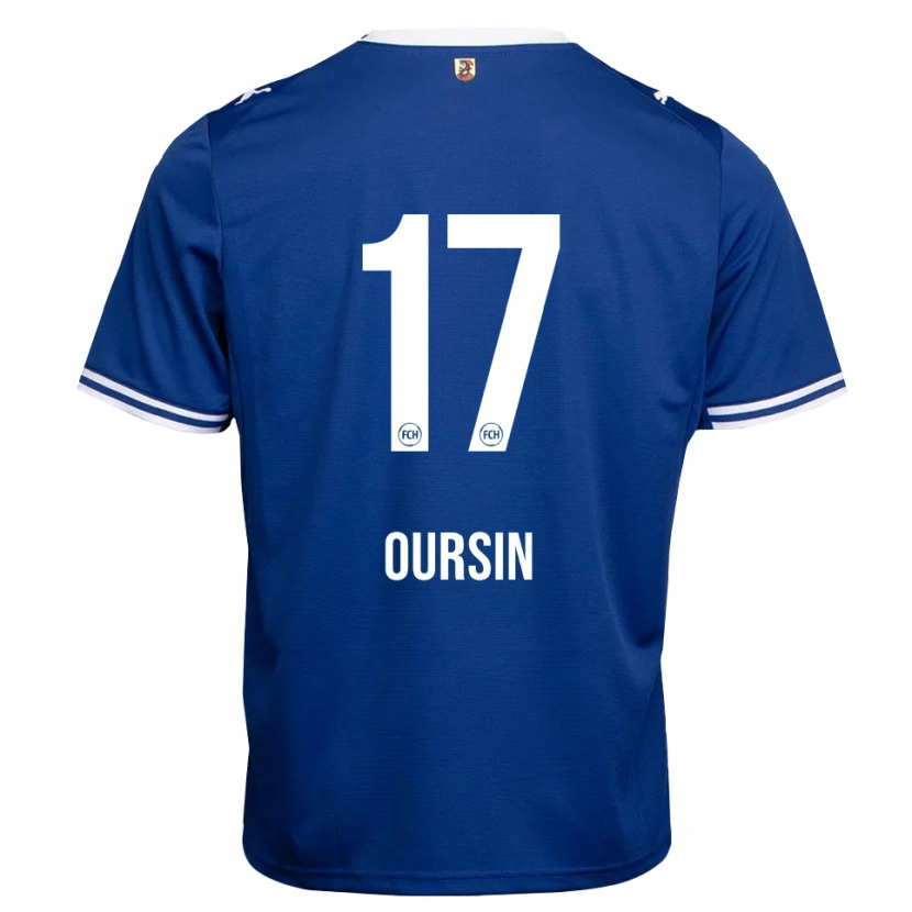 Danxen Hombre Camiseta Fredrik Oursin #17 Azul Real Blanco 2ª Equipación 2026/27 La Camisa México