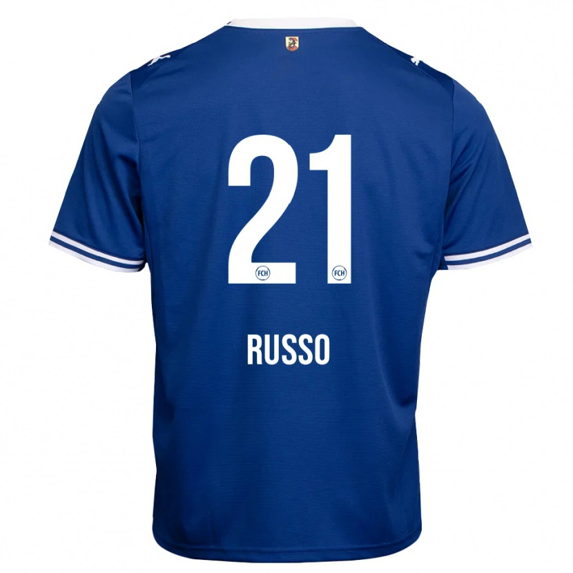 Danxen Hombre Camiseta Gianluca Russo #21 Azul Real Blanco 2ª Equipación 2026/27 La Camisa México