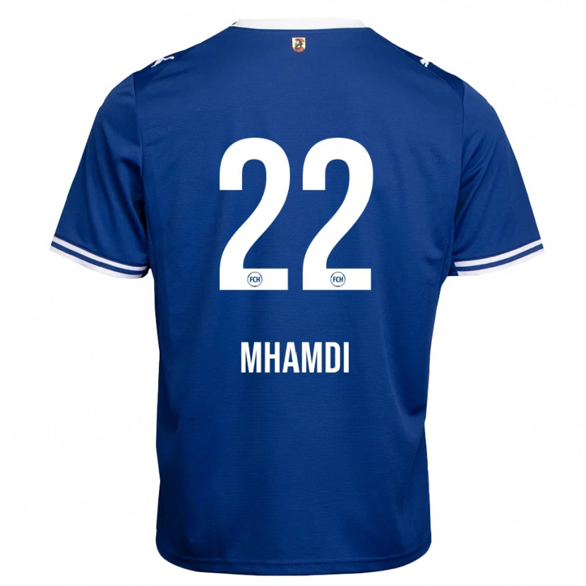 Danxen Hombre Camiseta Oualid Mhamdi #22 Azul Real Blanco 2ª Equipación 2026/27 La Camisa México