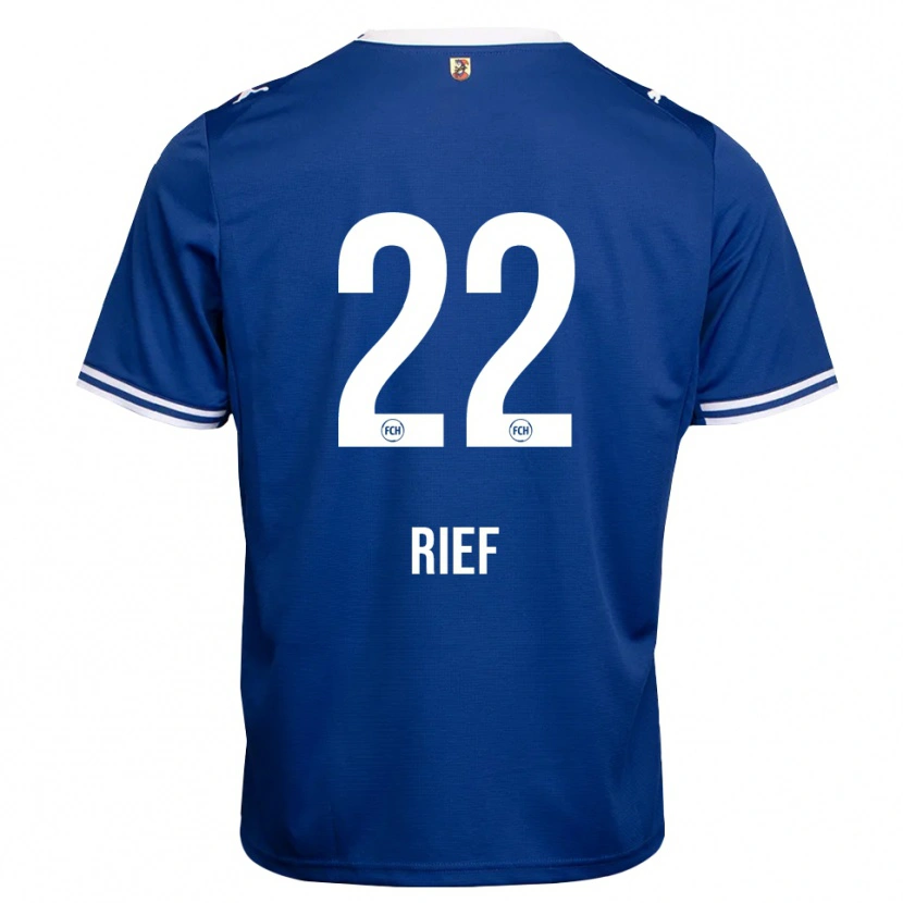 Danxen Hombre Camiseta Eugen Rief #22 Azul Real Blanco 2ª Equipación 2026/27 La Camisa México