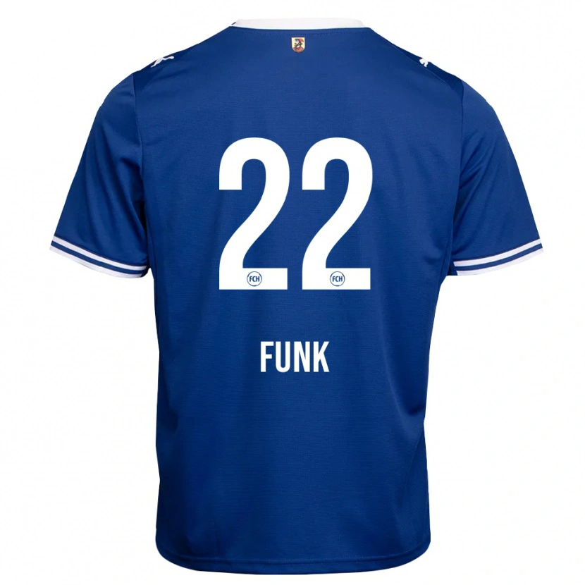 Danxen Hombre Camiseta Sebastian Funk #22 Azul Real Blanco 2ª Equipación 2026/27 La Camisa México