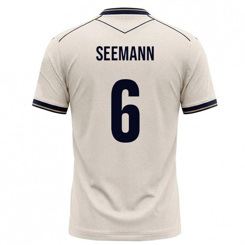 Danxen Hombre Camiseta Elias Seemann #6 Blanco Roto Azul Tinta 2ª Equipación 2026/27 La Camisa México
