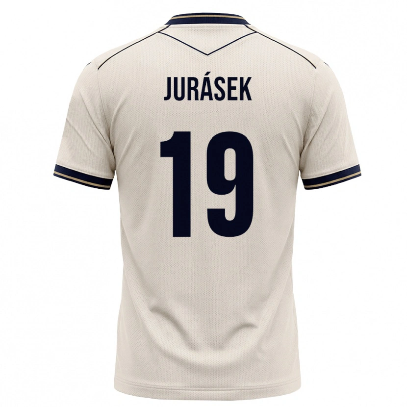 Danxen Hombre Camiseta David Jurásek #19 Blanco Roto Azul Tinta 2ª Equipación 2026/27 La Camisa México