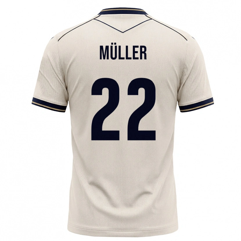 Danxen Hombre Camiseta Tim Müller #22 Blanco Roto Azul Tinta 2ª Equipación 2026/27 La Camisa México
