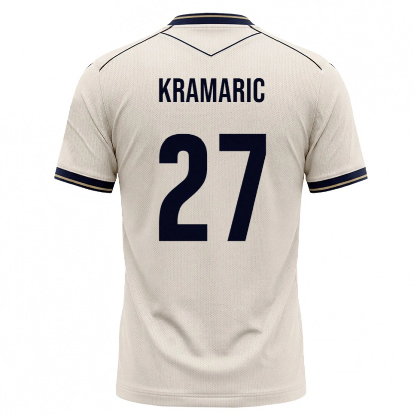 Danxen Hombre Camiseta Andrej Kramaric #27 Blanco Roto Azul Tinta 2ª Equipación 2026/27 La Camisa México