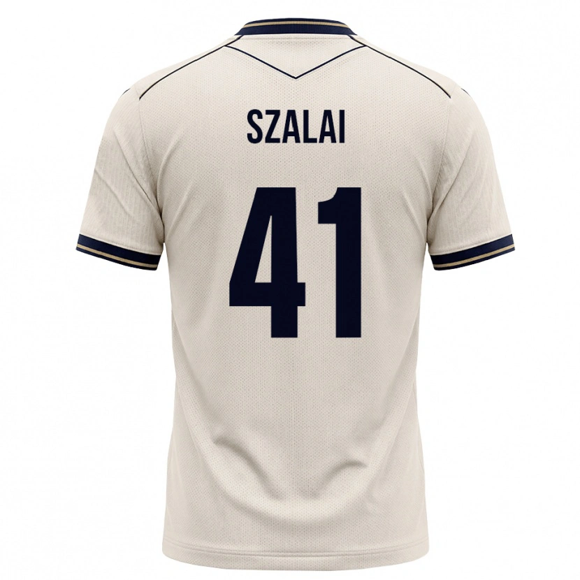 Danxen Hombre Camiseta Attila Szalai #41 Blanco Roto Azul Tinta 2ª Equipación 2026/27 La Camisa México