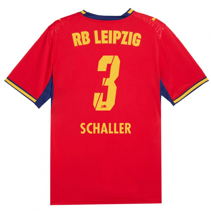 Danxen Hombre Camiseta Josefine Schaller #3 Azul Real Rojo Amarillo 2ª Equipación 2026/27 La Camisa México