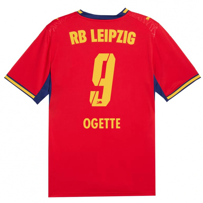 Danxen Hombre Camiseta Israel Ogette #9 Azul Real Rojo Amarillo 2ª Equipación 2026/27 La Camisa México