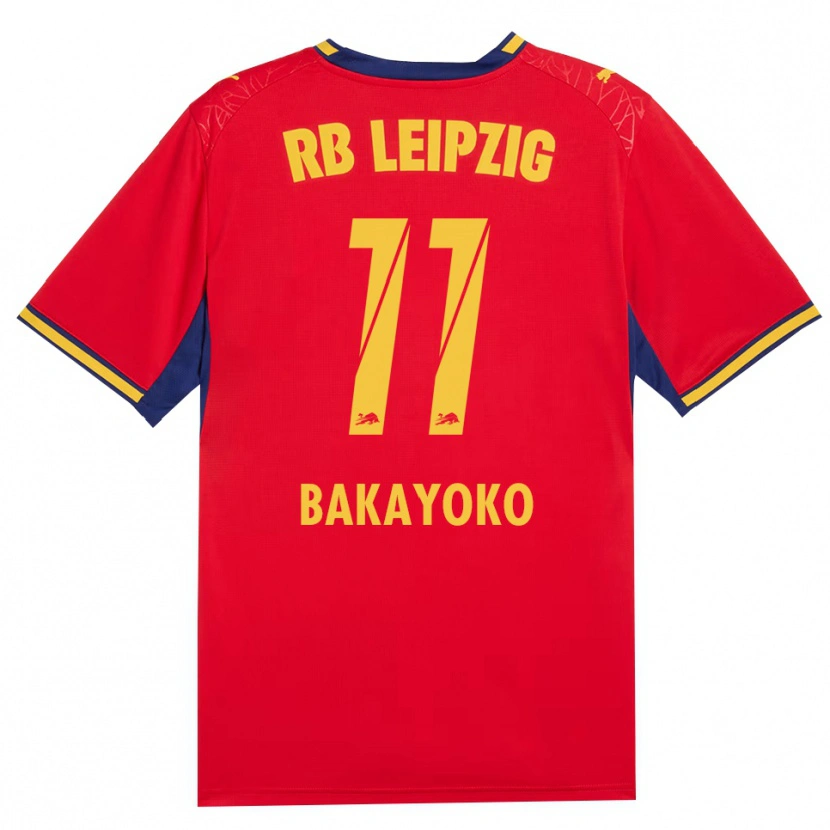 Danxen Hombre Camiseta Johan Bakayoko #11 Azul Real Rojo Amarillo 2ª Equipación 2026/27 La Camisa México