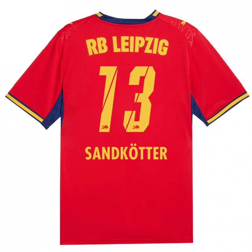 Danxen Hombre Camiseta Constantin Sandkötter #13 Azul Real Rojo Amarillo 2ª Equipación 2026/27 La Camisa México