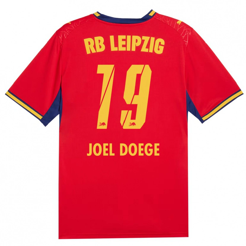 Danxen Hombre Camiseta Louis Joel Doege #19 Azul Real Rojo Amarillo 2ª Equipación 2026/27 La Camisa México